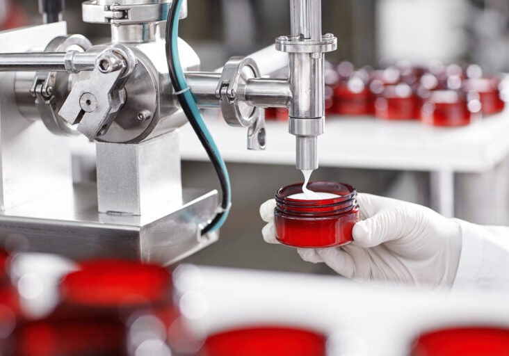 Production,And,Packaging,Of,Cosmetics,Products.,Cropped,Shot,Of,Factory